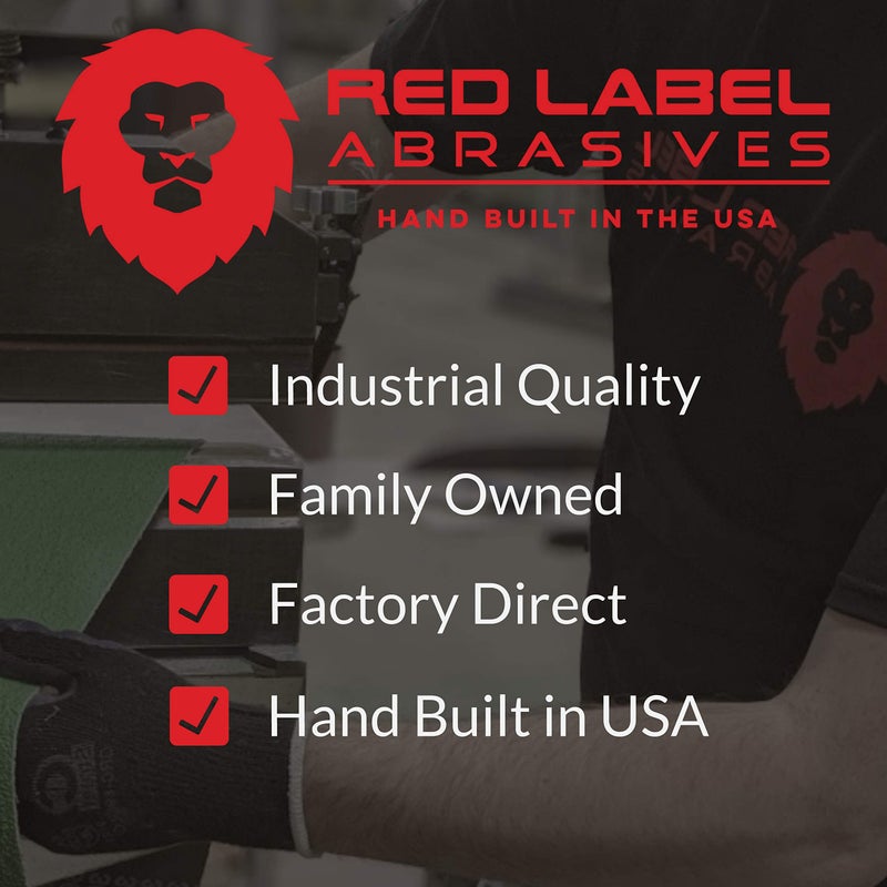Red Label Abrasives 2 X 42 Inch Silicon Carbide Extra Fine Grit Sanding Belts 600, 800, 1000 Grits - 6 Pack Assortment for Glass, Stone, Granite, Cement, Tile, Plastics, and Metal Finishing - Image 4